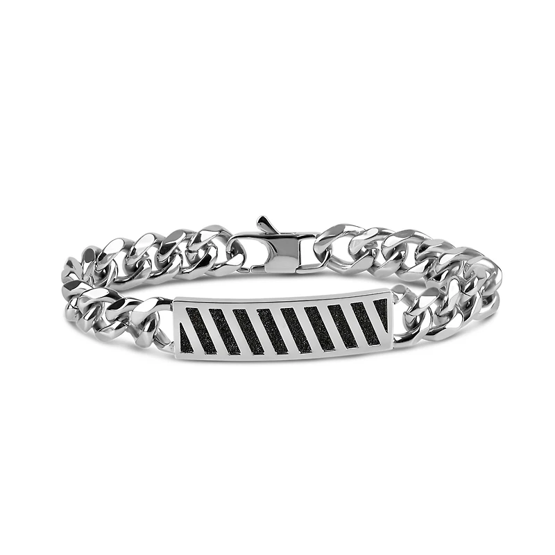 Mens Stainless Steel Solid Id Bracelet