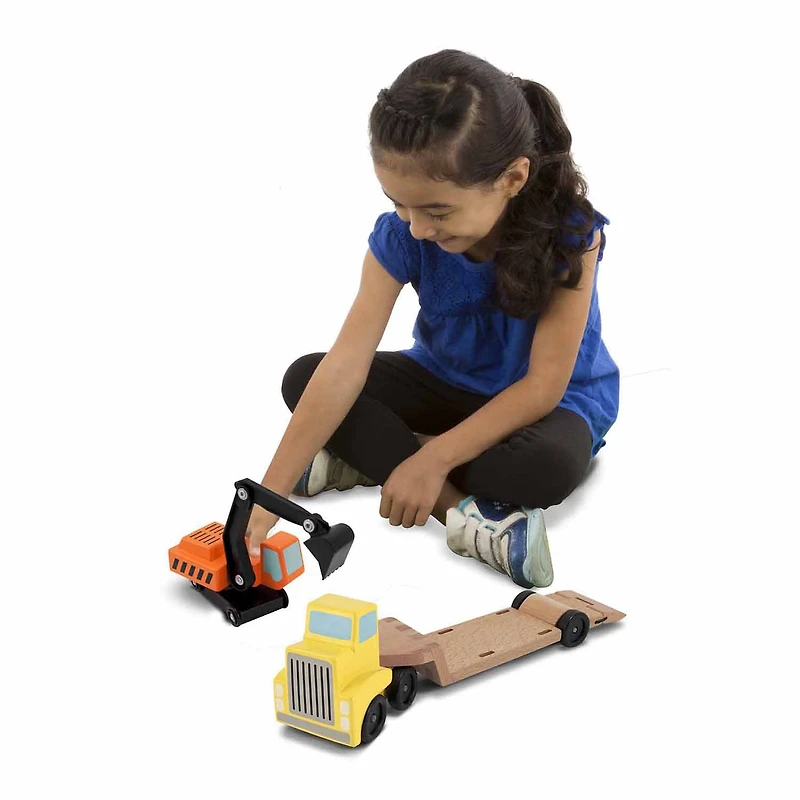Melissa & Doug Trailer & Excavator Interactive Toy