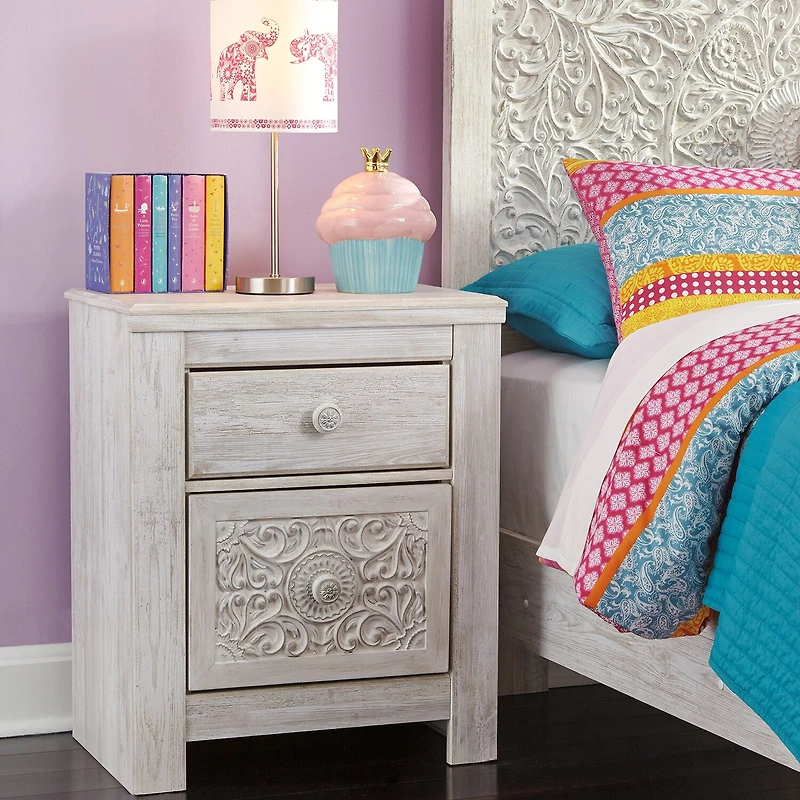 Signature Design by Ashley Paxberry 25" 2 Drawer Charging Nightstand