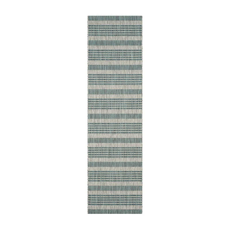 Safavieh Courtyard Collection Major Stripe Indoor/Outdoor Runner Rug