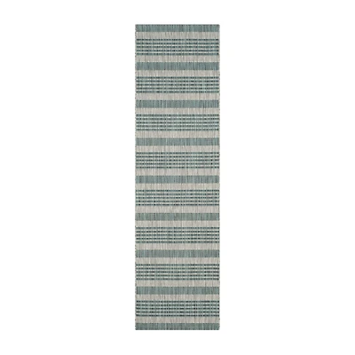 Safavieh Courtyard Collection Major Stripe Indoor/Outdoor Runner Rug