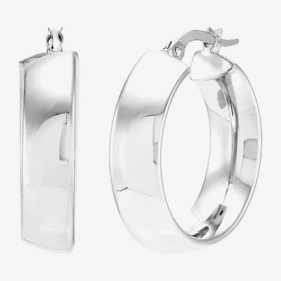 Made in Italy Womens 14K Gold 15mm Hoop Earrings
