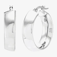 Made in Italy Womens 14K Gold 15mm Hoop Earrings
