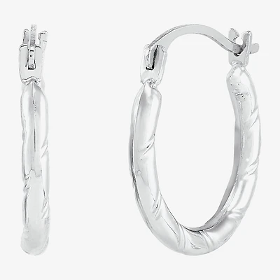Womens 14K Gold 15.4mm Hoop Earrings