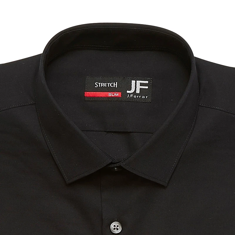 J. Ferrar Ultra Comfort Mens Regular Fit Stretch Fabric Wrinkle Free Long Sleeve Dress Shirt