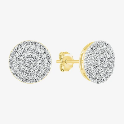 1/2 CT. T.W. Natural White Diamond 10K Gold 10.5mm Stud Earrings