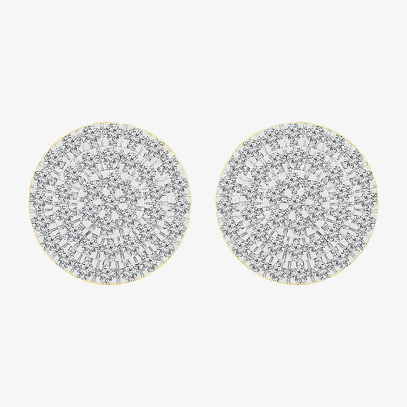 1/2 CT. T.W. Natural White Diamond 10K Gold 10.5mm Stud Earrings