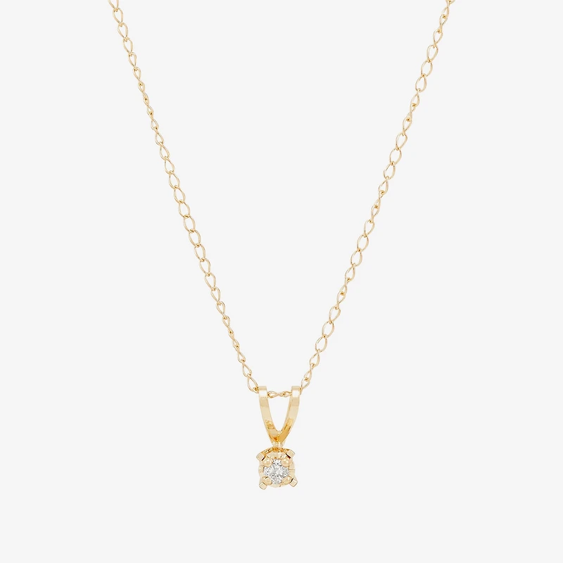 Girls Natural White Diamond 14K Gold Round 2-pc. Jewelry Set