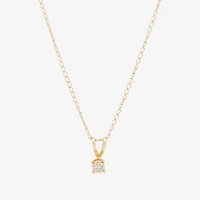 Girls Natural White Diamond 14K Gold Round 2-pc. Jewelry Set