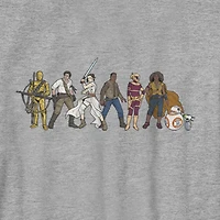 Little & Big Kid Boys Crew Neck Short Sleeve Regular Fit Star Wars Graphic T-Shirt