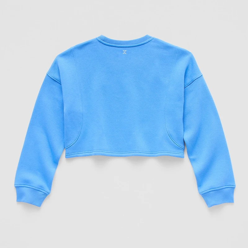 Xersion Little & Big Kid Girls Crew Neck Fleece Long Sleeve Sweatshirt