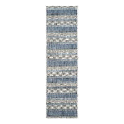 Safavieh Courtyard Collection Jessy Stripe Indoor/Outdoor Runner Rug