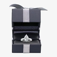 (I / I1) Womens 2 1/7 Ct. T.W. Lab Grown White Diamond 14K Gold Pear Halo Engagement Ring