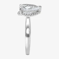 (I / I1) Womens 2 1/7 Ct. T.W. Lab Grown White Diamond 14K Gold Pear Halo Engagement Ring