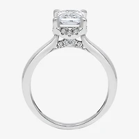 (I / I1) Womens 2 1/7 Ct. T.W. Lab Grown White Diamond 14K Gold Halo Engagement Ring