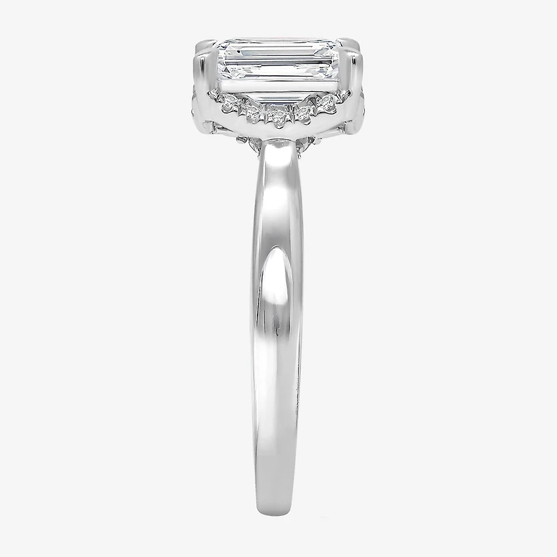 (I / I1) Womens 2 1/7 Ct. T.W. Lab Grown White Diamond 14K Gold Halo Engagement Ring