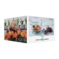 Martha Stewart Hadsell 6-pc. Round Glass Storage Containers