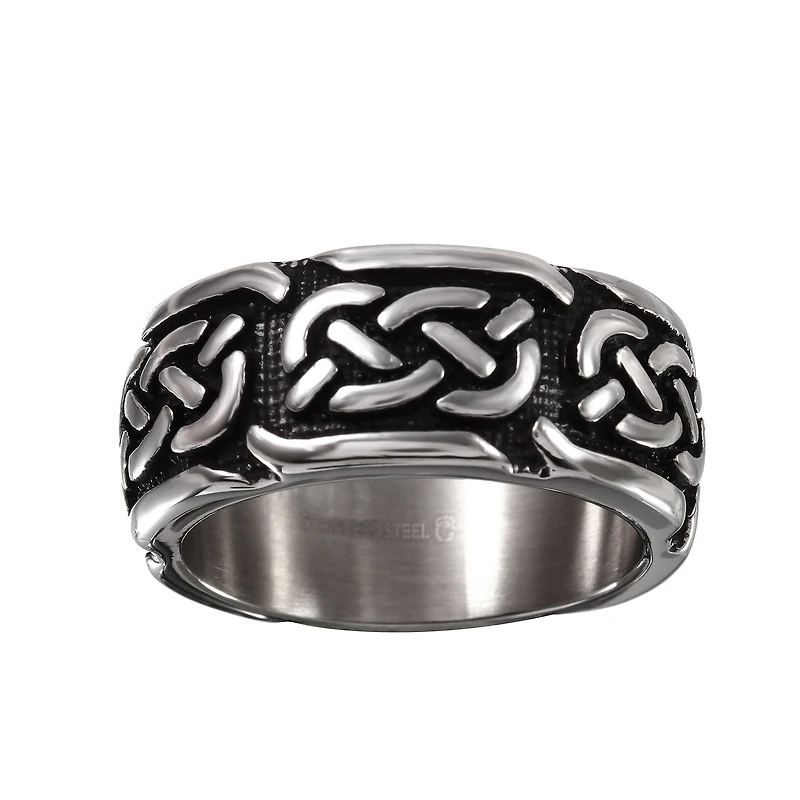Mens 10MM Stainless Steel Wedding Band