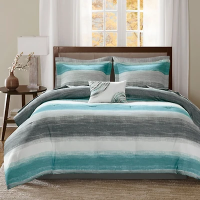 Madison Park Essentials Barret Complete Bedding Set with Cotton Sheets