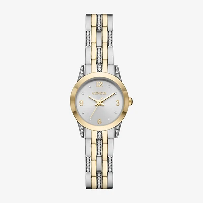 Geneva Womens Crystal Accent Two Tone Bracelet Watch Fmdjm220