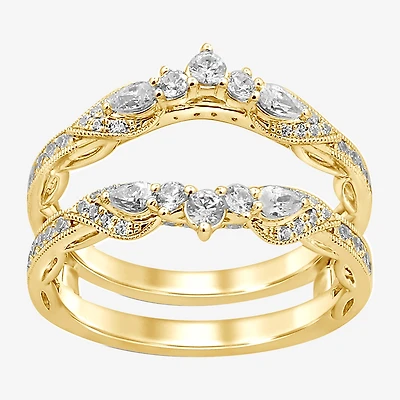 Womens 3/4 CT. T.W. Natural White Diamond 14K Gold Ring Guard