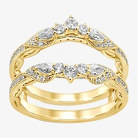 Womens 3/4 CT. T.W. Natural White Diamond 14K Gold Ring Guard