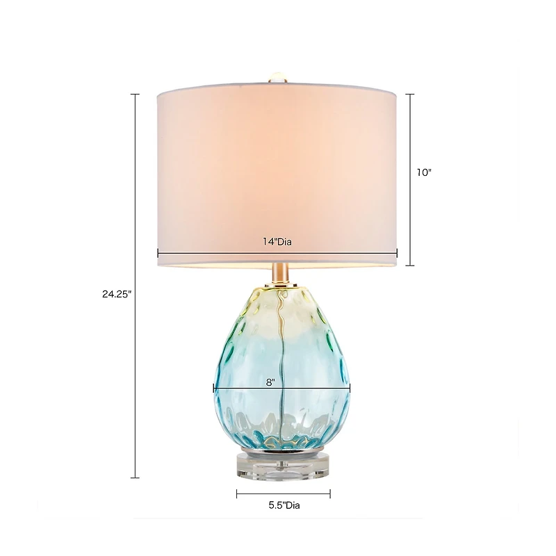 Urban Habitat Borel Omebre Glass Table Lamp