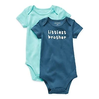 Okie Dokie Baby Boys Crew Neck Short Sleeve Rib 2-pc. Bodysuit