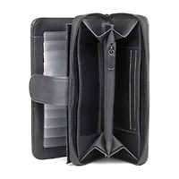 J. Buxton Womens Rfid Blocking Checkbook Wallet