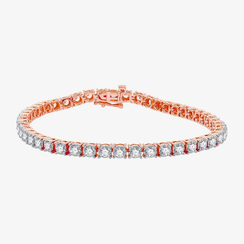 Womens 5 CT. T.W. Natural White Diamond 10K Gold 7.5 Inch Tennis Bracelet