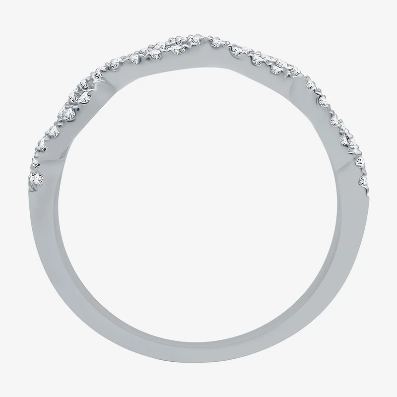 Signature By Modern Bride (G / Si1 - Si2) Womens 1 1/2 CT. T.W. Lab Grown White Diamond 10K Gold Side Stone Halo Bridal Set