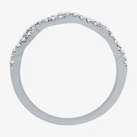 Signature By Modern Bride (G / Si1 - Si2) Womens 1 1/2 CT. T.W. Lab Grown White Diamond 10K Gold Side Stone Halo Bridal Set