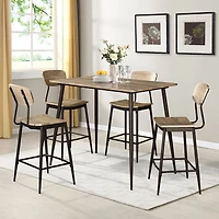 Furniture of America™ Thyme 5-pc. Counter Height Rectangular Dining Set