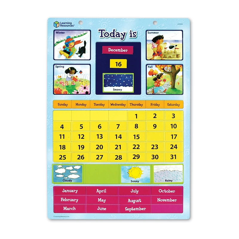 Learning Resources Magnetic Learning Calendar 53-pc. Resposibility Chart