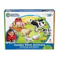 Learning Resources Jumbo Farm Animals Mommas And Babies Discovery Toy