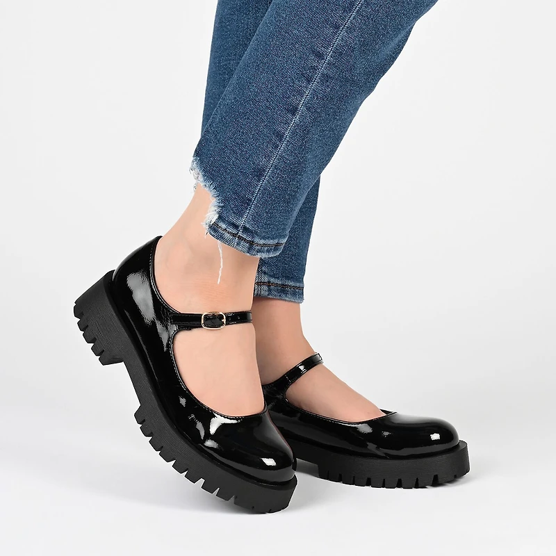 Journee Collection Kamie Womens Round Closed Toe Mary Jane Shoes