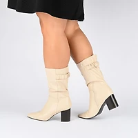 Journee Collection Womens Jc Wilo-Wc Wide Calf Stacked Heel Riding Boots