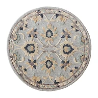 Beatrice Elise Floral Hand Tufted 3'X3' Indoor Round Accent Rug