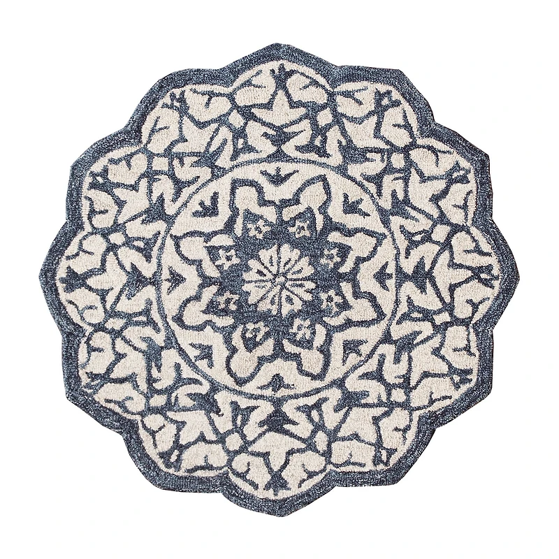 Beatrice Myra Floral Hand Tufted 3’X3’ Indoor Round Accent Rug