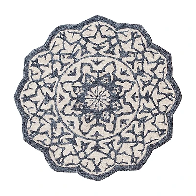 Beatrice Myra Floral Hand Tufted 3’X3’ Indoor Round Accent Rug