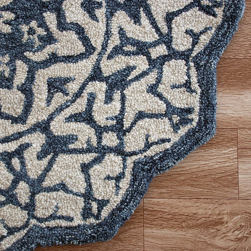 Beatrice Myra Floral Hand Tufted 3’X3’ Indoor Round Accent Rug