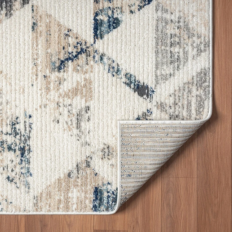 Beaux Bel Geometric Stain Resistant Indoor Rectangular Area Rug