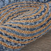 Brynn Avril Bordered Braided Stain Resistant Indoor Round Area Rug