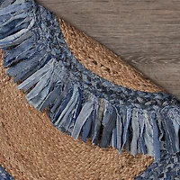 Brynn Cerry Solid Braided Stain Resistant Indoor Round Accent Rug