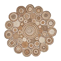 Brynn Astra Dots Braided Stain Resistant Indoor Round Area Rug