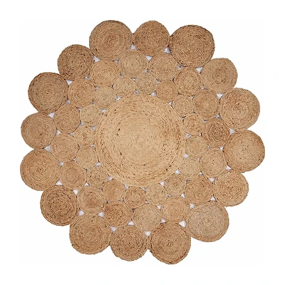 Brynn Zila Dots Braided Stain Resistant Indoor Round Area Rug