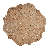 Brynn Cas Geometric Braided Stain Resistant Indoor Round Area Rug