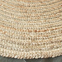 Brynn Cel Solid Braided Stain Resistant Indoor Round Area Rug