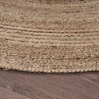 Brynn Mich Solid Braided Stain Resistant Indoor Round Area Rug