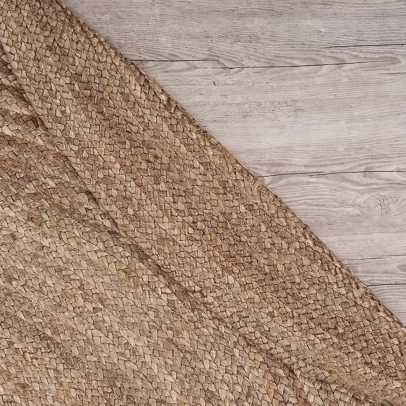 Brynn Mich Solid Braided Stain Resistant Indoor Round Area Rug